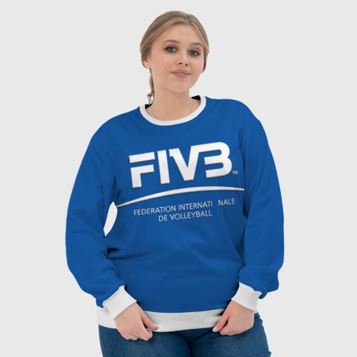 Женский свитшот 3D Волейбол FIVB, цвет 3D печать - фото 6