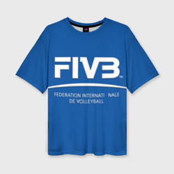 Женская футболка oversize 3D Волейбол FIVB