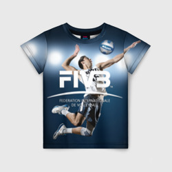 Детская футболка 3D Волейбол FIVB