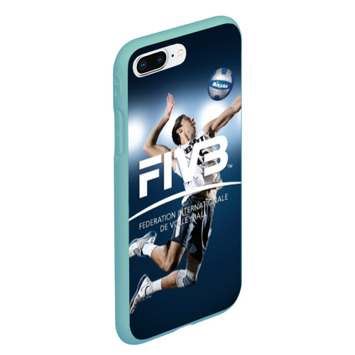 Чехол для iPhone 7Plus/8 Plus матовый Волейбол FIVB, цвет мятный - фото 3