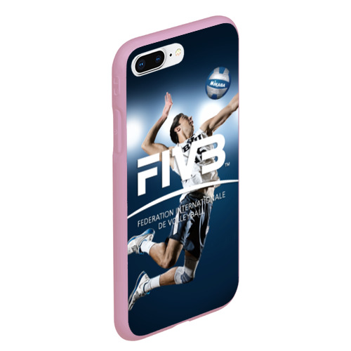 Чехол для iPhone 7Plus/8 Plus матовый Волейбол FIVB, цвет розовый - фото 3