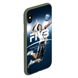 Чехол для iPhone XS Max матовый Волейбол FIVB - фото 2