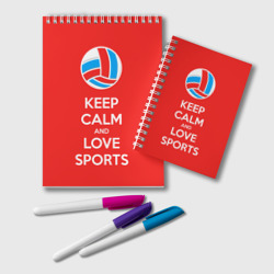 Блокнот Keep calm and love sports