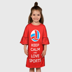 Детское платье 3D Keep calm and love sports - фото 2