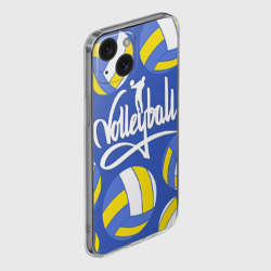 Чехол для iPhone 15 силиконовый с защитой камеры Волейбольные мячи - фото 2