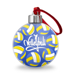Волейбольные мячи – Ёлочный шар с принтом купить