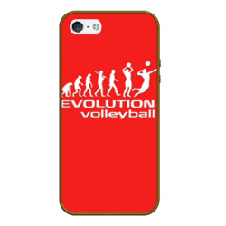 Чехол для iPhone 5/5S матовый Эволюция волейболиста