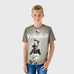 Детская футболка 3D Волейбол - удар в прыжке - фото 2
