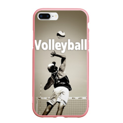 Чехол для iPhone 7Plus/8 Plus матовый Волейбол - удар в прыжке