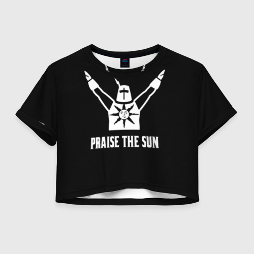 Женская футболка Crop-top 3D Dark souls praise the sun knight Heida, цвет 3D печать