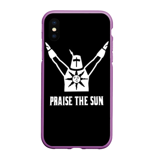 Чехол для iPhone XS Max матовый Dark souls praise the sun knight Heida, цвет фиолетовый