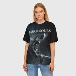 Женская футболка oversize 3D Knight Heida dark souls - фото 2