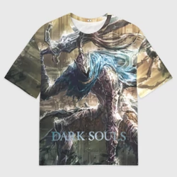 Женская футболка oversize 3D Dark souls - knight