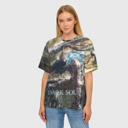 Женская футболка oversize 3D Dark souls - knight - фото 2