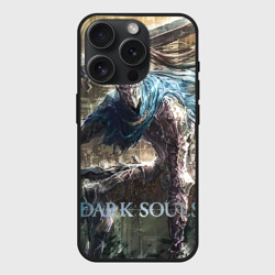 Чехол силиконовый для Apple iPhone 15 Pro матовый Dark souls - knight