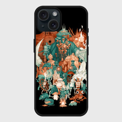 Чехол силиконовый для Apple iPhone 15 матовый Knights dark souls 