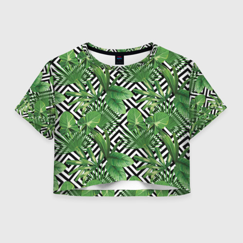 Женская футболка Crop-top 3D Tropic