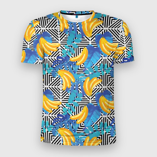 Мужская футболка 3D Slim Banana pattern, цвет 3D печать