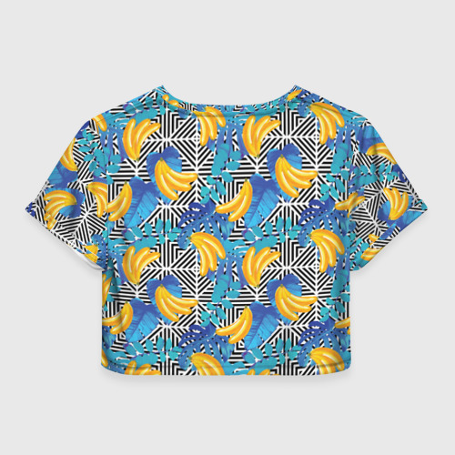 Женская футболка Crop-top 3D Banana pattern, цвет 3D печать - фото 2