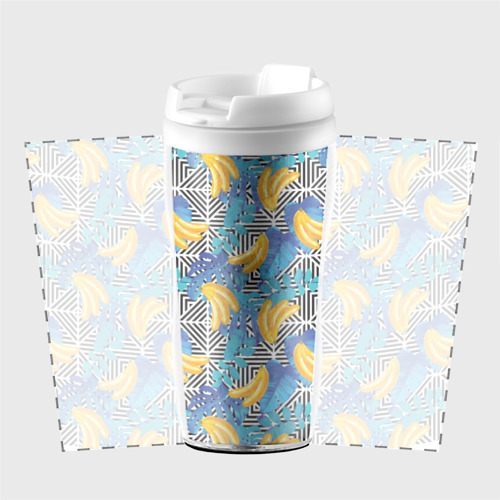 Термокружка-непроливайка Banana pattern, цвет белый - фото 2