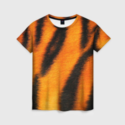 Женская футболка 3D Шкура тигра