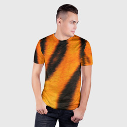 Мужская футболка 3D Slim Шкура тигра - фото 2