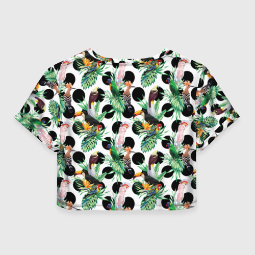 Женская футболка Crop-top 3D Birds, цвет 3D печать - фото 2