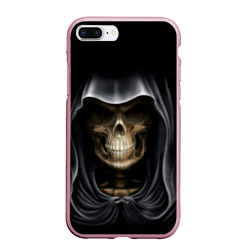 Чехол для iPhone 7Plus/8 Plus матовый Скелет в капюшоне