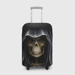 Чехол для чемодана 3D Скелет в капюшоне