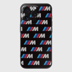 Чехол для iPhone 16 Pro силиконовый с защитой камеры BMW M