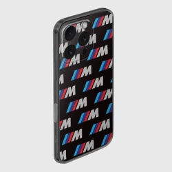 Чехол для iPhone 16 Pro силиконовый с защитой камеры BMW M - фото 2