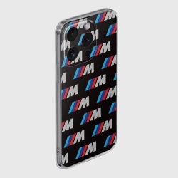 Чехол для iPhone 15 Pro Max силиконовый с защитой камеры BMW M - фото 2