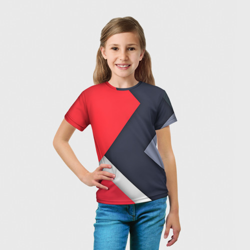 Детская футболка 3D Полосы, цвет 3D печать - фото 5