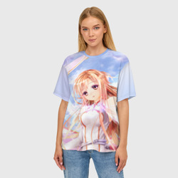 Женская футболка oversize 3D Asuna anime - фото 2