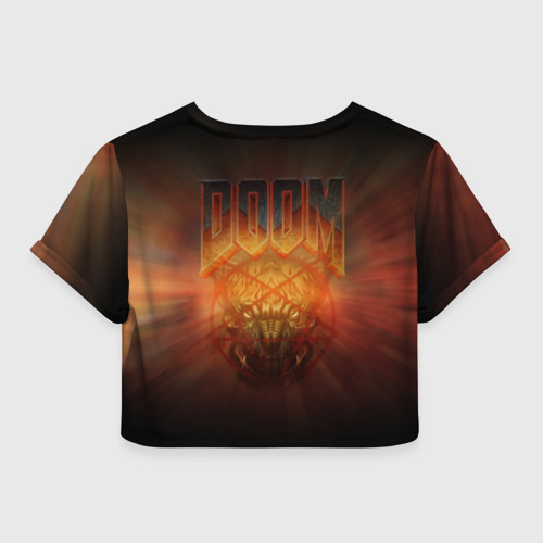 Женская футболка Crop-top 3D Doom 1993, цвет 3D печать - фото 2