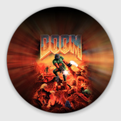 Круглый коврик для мышки Doom 1993