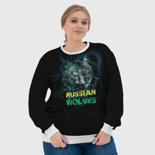 Женский свитшот 3D Russian wolves - фото 6