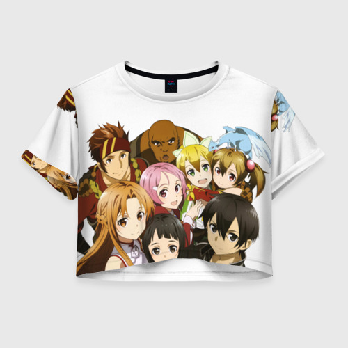 Женская футболка Crop-top 3D Sword Art Online, цвет 3D печать