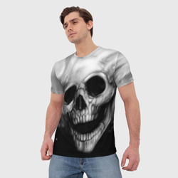 Мужская футболка 3D Рисованный череп - фото 2