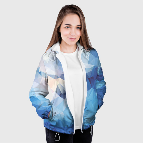 Женская куртка 3D Абстракция, цвет белый - фото 4