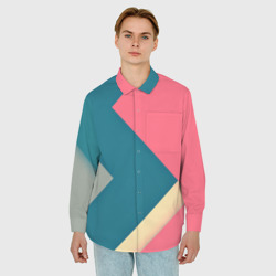 Мужская рубашка oversize 3D Полосы - фото 2