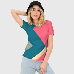 Женская футболка 3D Slim Полосы - фото 2