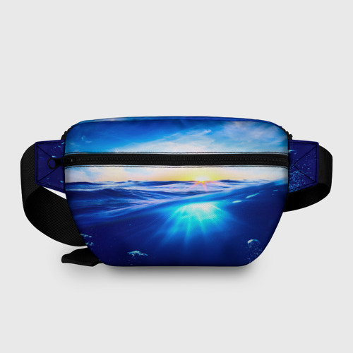 Поясная сумка 3D с принтом Океан, вид сзади #1