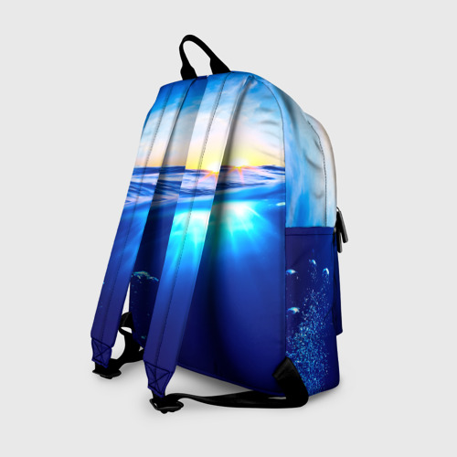 Рюкзак 3D с принтом Океан, вид сзади #1