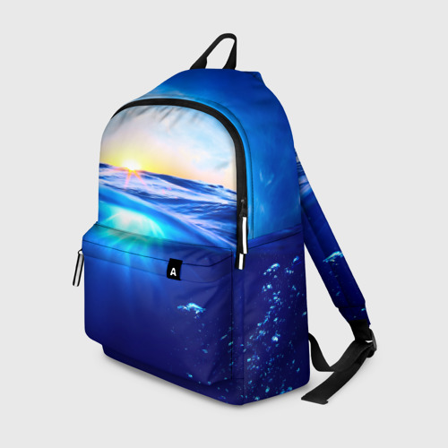 Рюкзак 3D с принтом Океан, вид спереди #2