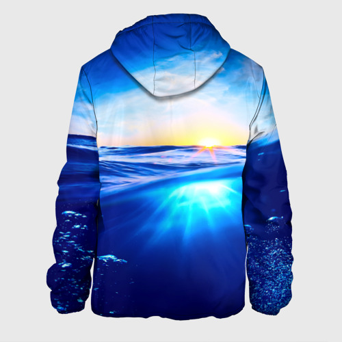 Мужская куртка 3D с принтом Океан, вид сзади #1