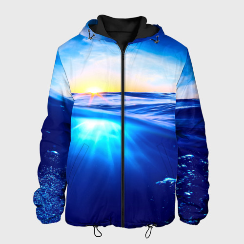 Мужская куртка 3D с принтом Океан, вид спереди #2