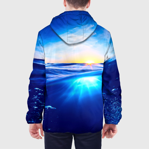 Мужская куртка 3D с принтом Океан, вид сзади #2