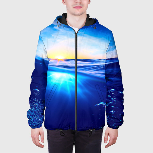 Мужская куртка 3D с принтом Океан, вид сбоку #3