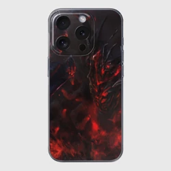 Чехол для iPhone 15 Pro силиконовый с защитой камеры Dota 2